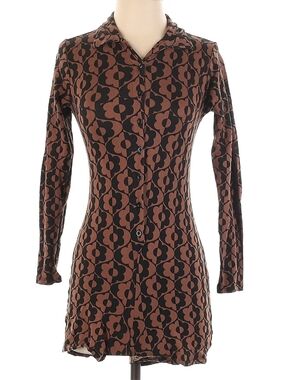 Motel Rocks Brown and Black Floral Button-Front Romper